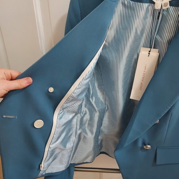 Veronica Beard Hydrangea Blue Gail Dickey Blazer - Picture 7 of 8